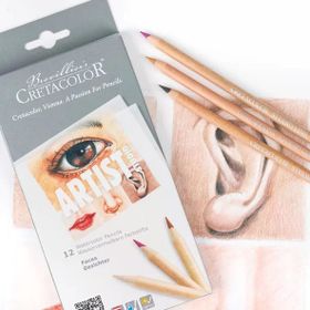 Cretacolor Artist Studio Face Sulandırılabilir Portre 12'li 28310 Çizim Seti