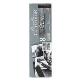 Cretacolor Chacoal Drawing Set 8'li Metal Kutu 46008 Kömür Çizim Seti