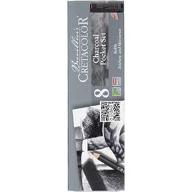 Cretacolor Chacoal Drawing Set 8'li Metal Kutu 46008 Kömür Çizim Seti