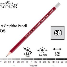 Cretacolor Fine Art Graphite Seri 160 Dereceli 6H Kurşun Kalem