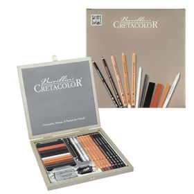 Cretacolor Passion Box Drawing Set Ahşap Kutu 25'li 40041 Premium Çizim Seti