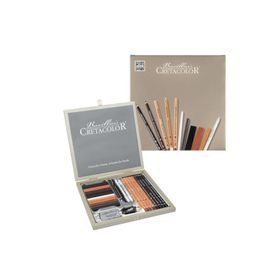 Cretacolor Passion Box Drawing Set Ahşap Kutu 25'li 40041 Premium Çizim Seti