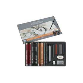 Cretacolor Teachers Metal Kutu 27 Parça 40042 Choice Advanced Drawing Set Profesyonel Çizim Seti