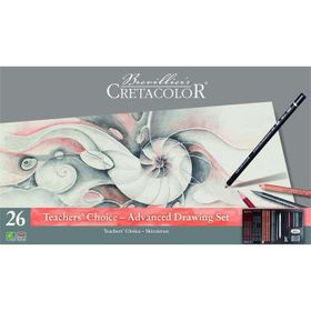 Cretacolor Teachers Metal Kutu 27 Parça 40042 Choice Advanced Drawing Set Profesyonel Çizim Seti
