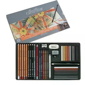 Cretacolor Ultimo Drawing Set Premium Metal Kutu 35'li 40057 Çizim Seti