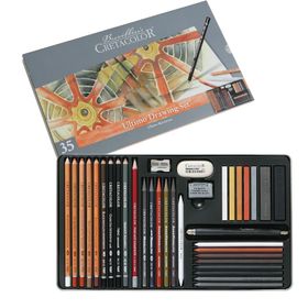 Cretacolor Ultimo Drawing Set Premium Metal Kutu 35'li 40057 Çizim Seti