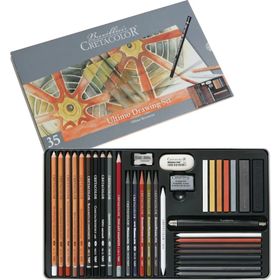 Cretacolor Ultimo Drawing Set Premium Metal Kutu 35'li 40057 Çizim Seti