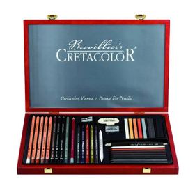 Cretacolor Ultimo Premium Çizim Seti 36'lı 40067 Ahşap Kutu