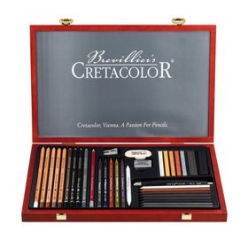 Cretacolor Ultimo Premium Çizim Seti 36'lı 40067 Ahşap Kutu