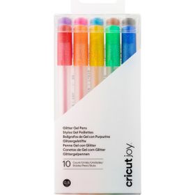 Cricut 2009964 Joy Gökkuşağı Renkleri 10'lu Kalem Seti 0.8 mm Glitter Jel