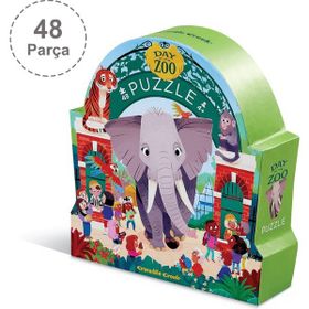 Crocodile Creek Müzede Bir Gün 48 Parça Hayvanat Bahçe Puzzle
