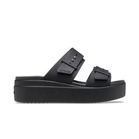 Crocs 207431-001 Black Brooklyn Buckle Low Wedge Kadın Terlik