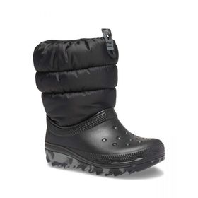 Crocs 207684 Black Classic Neo Puff Unisex Çocuk Kar Botu