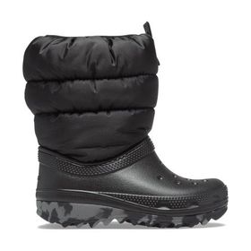 Crocs 207684 Black Classic Neo Puff Unisex Çocuk Kar Botu