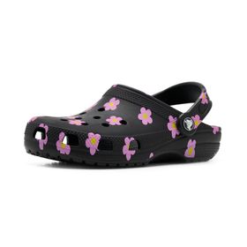 Crocs 212670-001 Classic Flower Clog K Siyah Çocuk Terlik