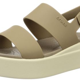 Crocs Brooklyn Low Wedge 206453-2YI Haki Bej Kadın Sandalet