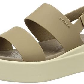 Crocs Brooklyn Low Wedge 206453-2YI Haki Bej Kadın Sandalet