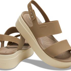 Crocs Brooklyn Low Wedge 206453-2YI Haki Bej Kadın Sandalet