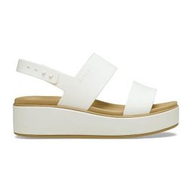 Crocs Brooklyn Matte Wrap Low Wedge 211802-00O Beyaz Kadın Terlik