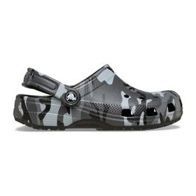 Crocs Classic Camouflage Clog K 211879-0DD Siyah Arduvaz Gri Çocuk Terlik