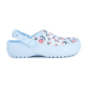 Crocs Classic Crafted Floral Clog 212878-4WK Mavi Kadın Terlik