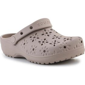 Crocs Classic Floral Cut Out Clog 210927-214 Kahverengi Unisex Terlik