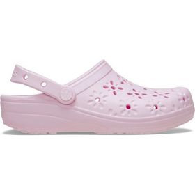 Crocs Classic Floral Cut Out Clog 210927-6ZW Pembe Unisex Terlik