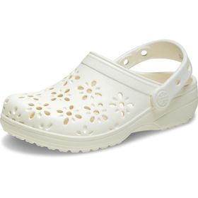 Crocs Classic Floral Cut Out Clog K 210943-0WV Krem Çocuk Terlik