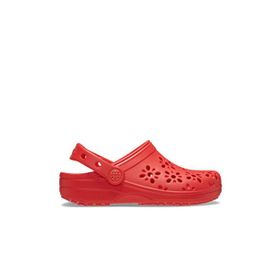 Crocs Classic Floral Cut Out Clog T 210944-6ZR Kırmızı Çocuk Terlik