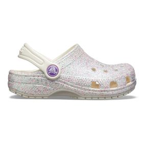 Crocs Classic Glitter Clog K Gümüş Kız Çocuk Terlik