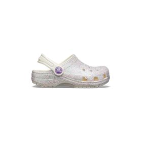 Crocs Classic Glitter Clog K Gümüş Kız Çocuk Terlik