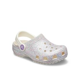 Crocs Classic Glitter Clog K Gümüş Kız Çocuk Terlik