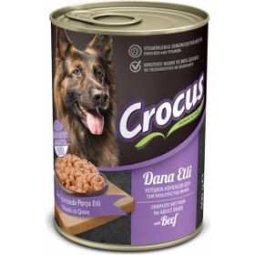 Crocus 12x400 gr Dana Etli Yetişkin Köpek Yaş Mama Konserve