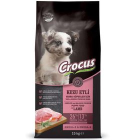 Crocus 15 Kg Puppy Kuzulu ve Pirinçli Yavru Köpek Maması