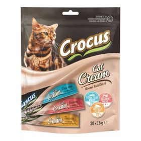Crocus 30x15 gr 30'lu Karışık Krema Kedi Ödülü
