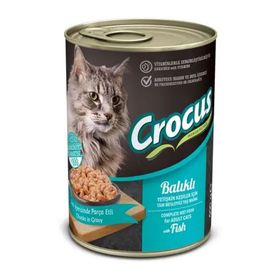 Crocus 400 gr Balıklı Sos İçinde Parça Etli Kedi Konservesi