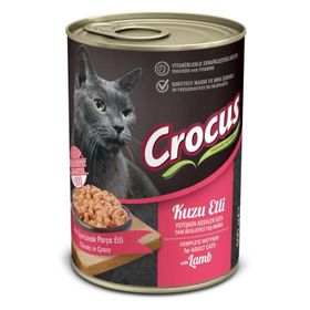 Crocus 400 gr Kuzu Etli Sos Içinde Parça Etli Kedi Konservesi