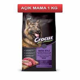 Crocus Biftekli Pirinçli Yetişkin Açık 1 kg Köpek Maması