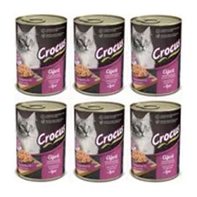 Crocus Ciğerli Yetişkin 6x400 gr Kedi Maması