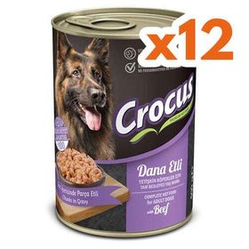 Crocus Dana Etli Sos Içinde Parça Etli 12x400 gr Köpek Konservesi