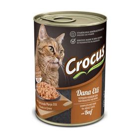Crocus Dana Etli Sos İçinde Parça Etli 400 gr Yetişkin Kedi Konservesi