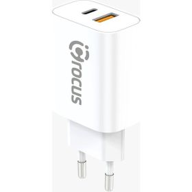 Crocus Ion 20 W Pd+Qc.3.0 Beyaz Çift Çıkışlı Hızlı Seyahat Şarj Adaptörü