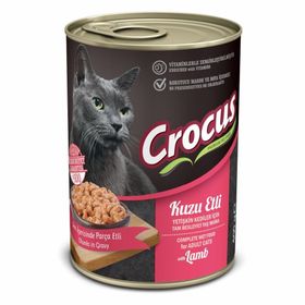 Crocus Kuzu Etli 400 gr Yetişkin Kedi Yaş Mama