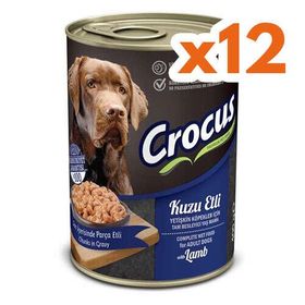 Crocus Kuzu Etli Sos Içinde Parça Etli 12x400 gr Köpek Konservesi