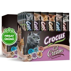 Crocus Multipack 900 gr 60x15 gr 6 Çeşit Krema Kedi Ödülü