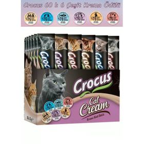 Crocus Multipack 900 gr 60x15 gr 6 Çeşit Krema Kedi Ödülü
