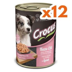 Crocus Puppy Kuzu Etli Sos Içinde Parça Etli 12x400 gr Yavru Köpek Konservesi