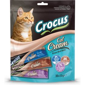 Crocus Somon-Karides-Yengeç ve Ördekli 30x15 gr Çoklu Krem Kedi Ödülü