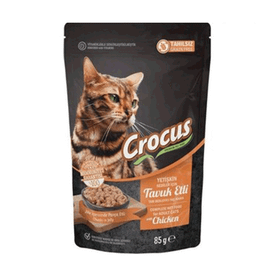 Crocus Tahılsız Tavuklu Jöleli Pouch 85 gr Yaş Kedi Mama