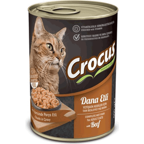 Crocus Yetişkin Kedi Dana Etli 400x12 gr Yaş Mama